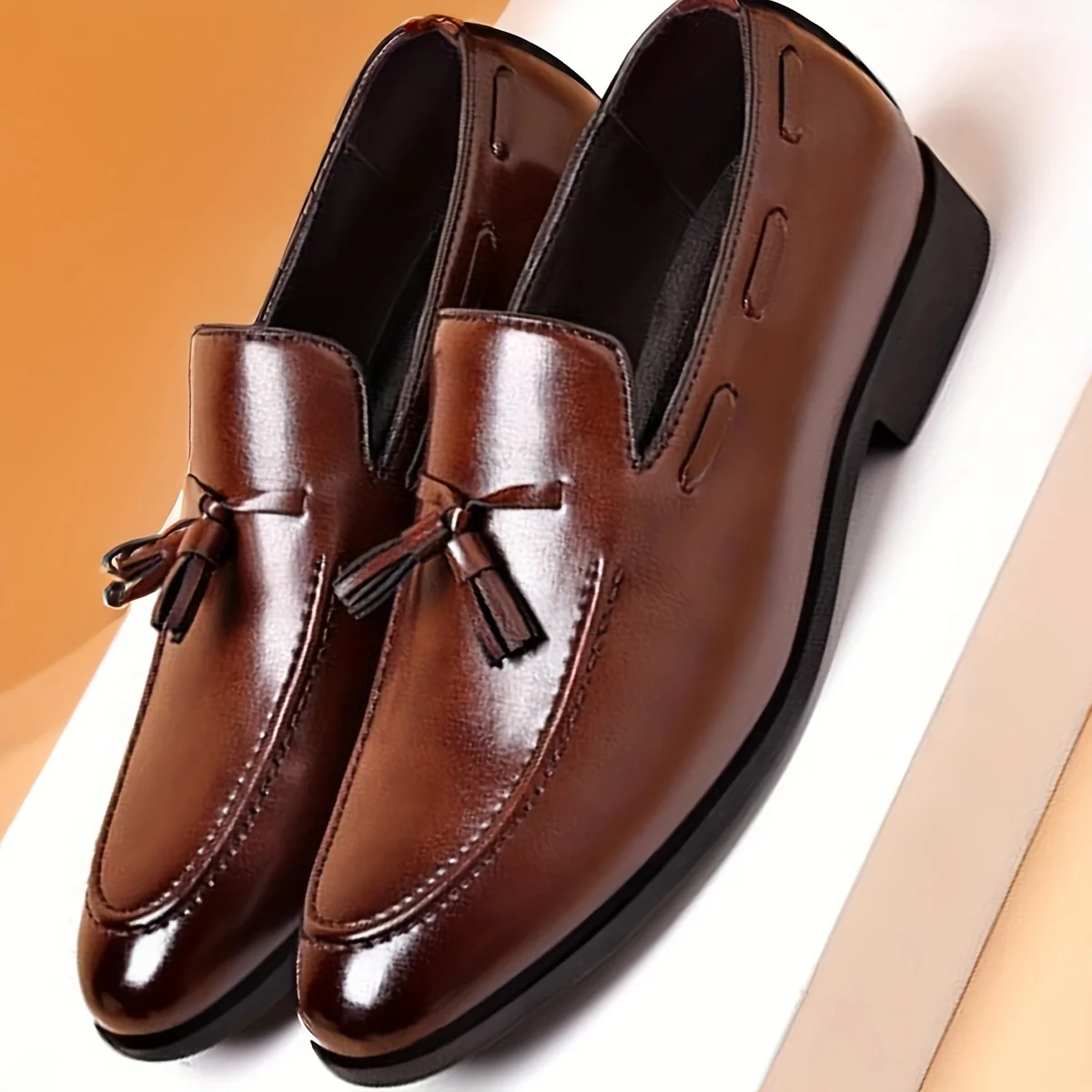 Dress Shoes for Men Brand New Business Casual Shoes Slip on Leather Shoes Plus Size for Men Wedding Party Shoes Designer Style