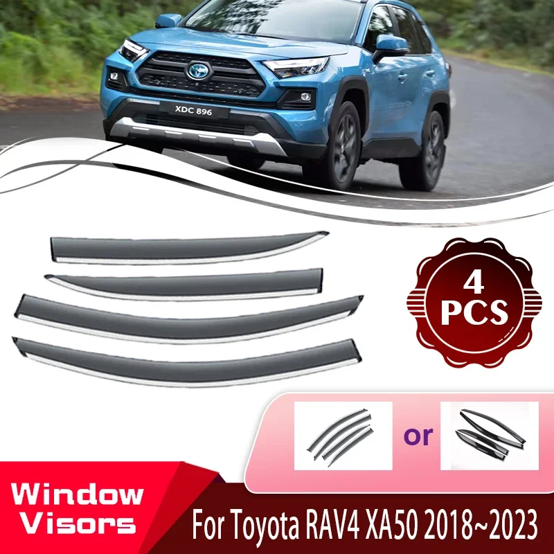 

For Toyota RAV4 Suzuki Across XA50 2018~2023 Car Awnings Window Visor Sun Visor Deflector Weathershield Shelter Auto Accessories