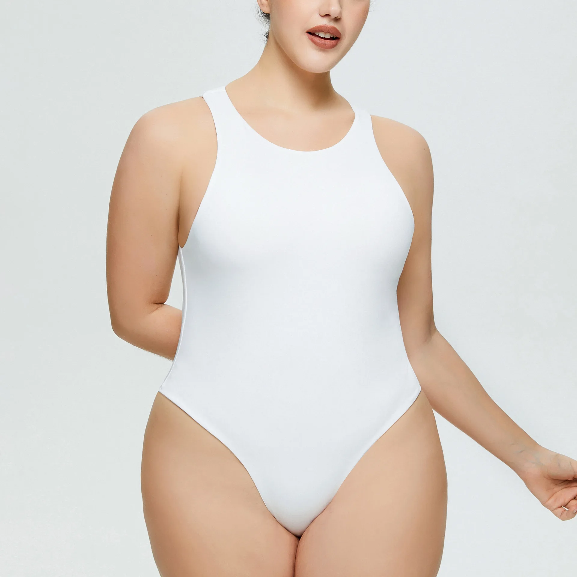 المرأة مثير بلا أكمام Racer الظهر الرسن الرقبة ارتداءها تانك القمم