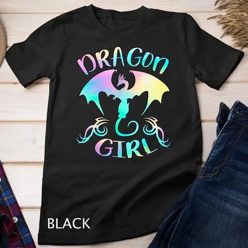 Dragon Girl Just a girl Who Loves Dragons Lover Themed Gift Unisex T shirt