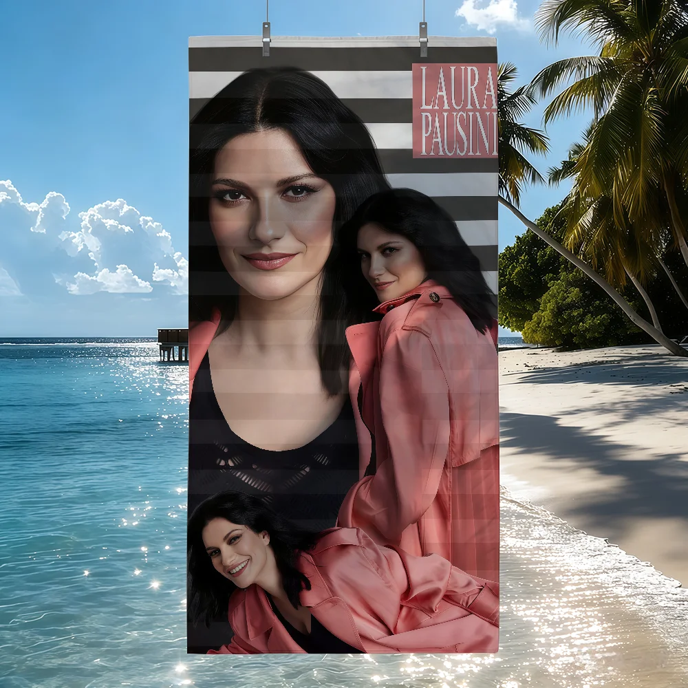 Singer L-Laura Pausini YO CANTO 2 Towel Drying Bath Towel Applicable To Light Swimming Camping Yoga Beach Out
