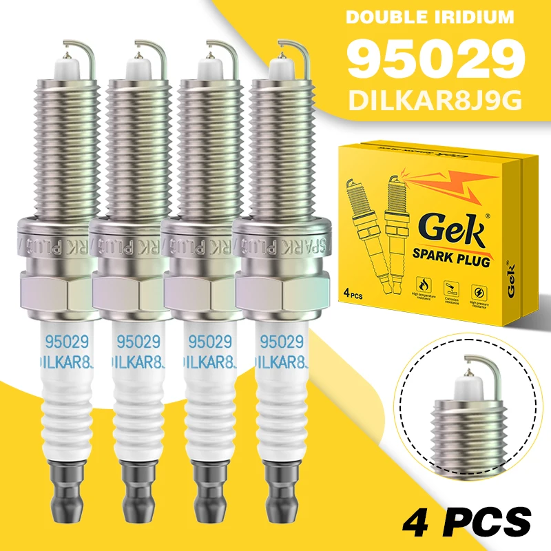 4PCS Dual Iridium Spark Plug 95029 NGK DILKAR8J9G For Toyota C-HR AURIS Corolla LEVIN 2016- 1.2T 8NR-FTS 9NR-FTS