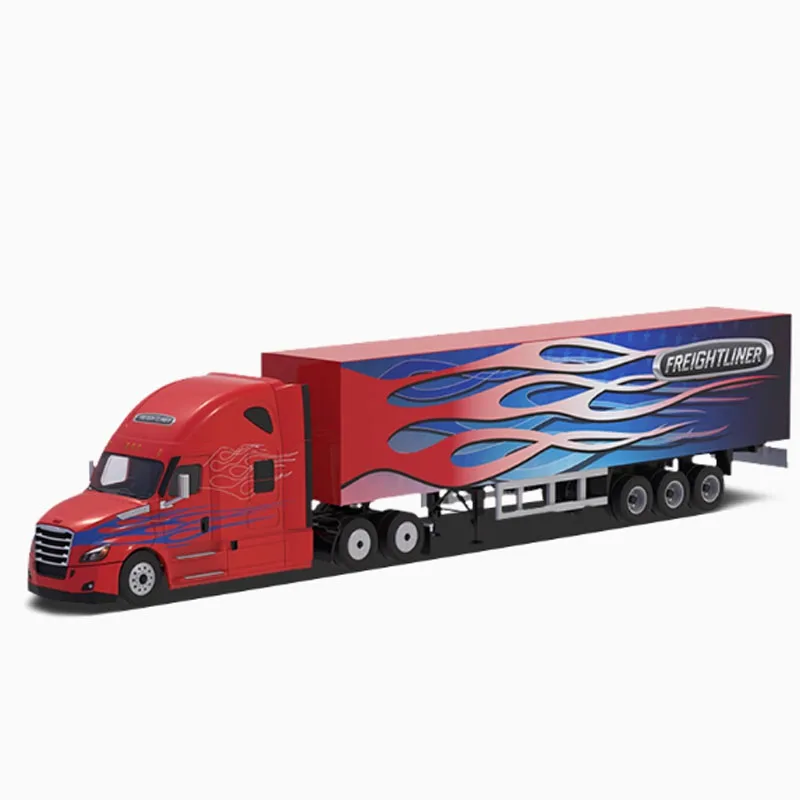 

Perka масштаб 1:64 Freightliner сверхмощный бортовой грузовик, реплика пламени, модель автомобиля из сплава, классический коллекционный орнамент