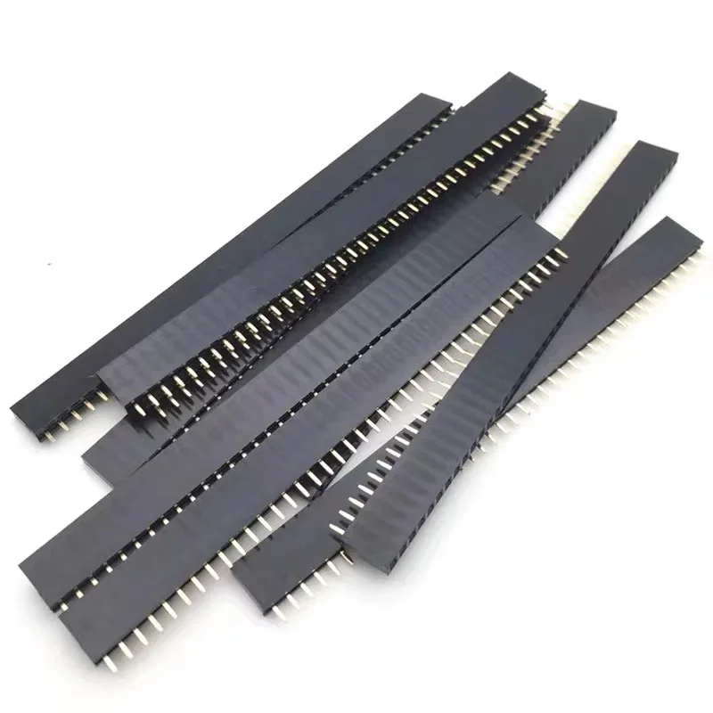 10Pcs 2.54mm 40Pin 1x40Pin Single Row Male And Female 2.54 Breakable Pin Header PCB JST Connector Strip For Arduino DIY Kit