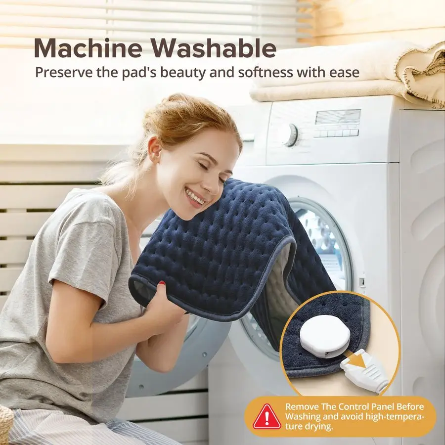 

Pad for Back Pain Relief, 17 X 33 XXX-Large Heating Pads for Cramps,Electric Heating Pad Xl with 6 Fast Heating Settings,Mo