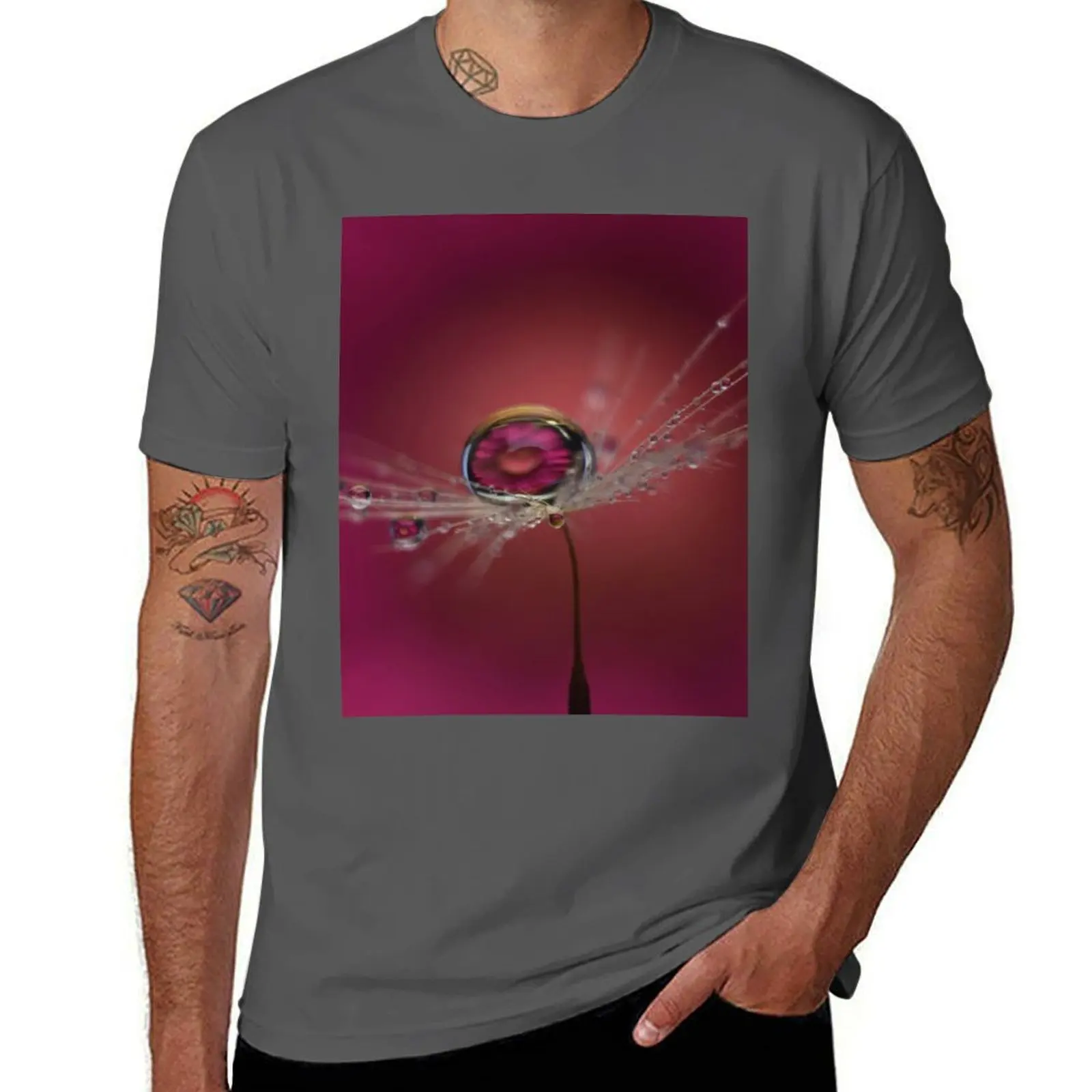 

Dandelion seed with daisy flower T-Shirt Simple Print Design T-Shirt