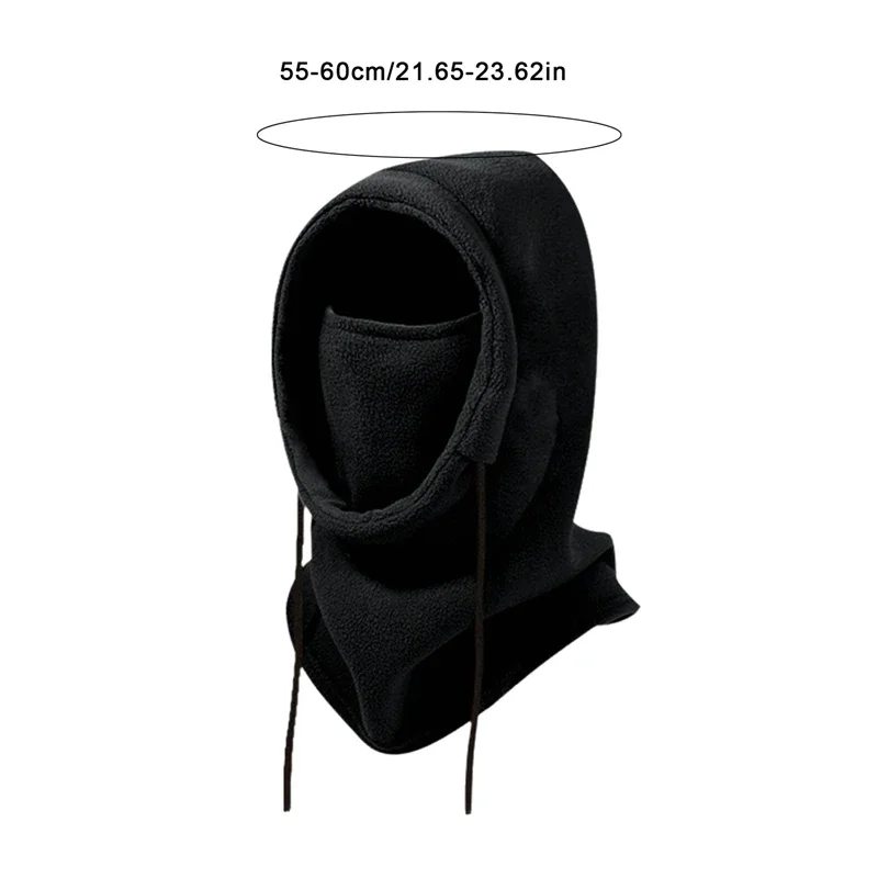 Outdoor Motorcycle Cycling Ski Hooded Hat Neck Scarf Mask Beanie Cap Winter Warm Windproof Thermal Plush Balaclava Hats Helmet