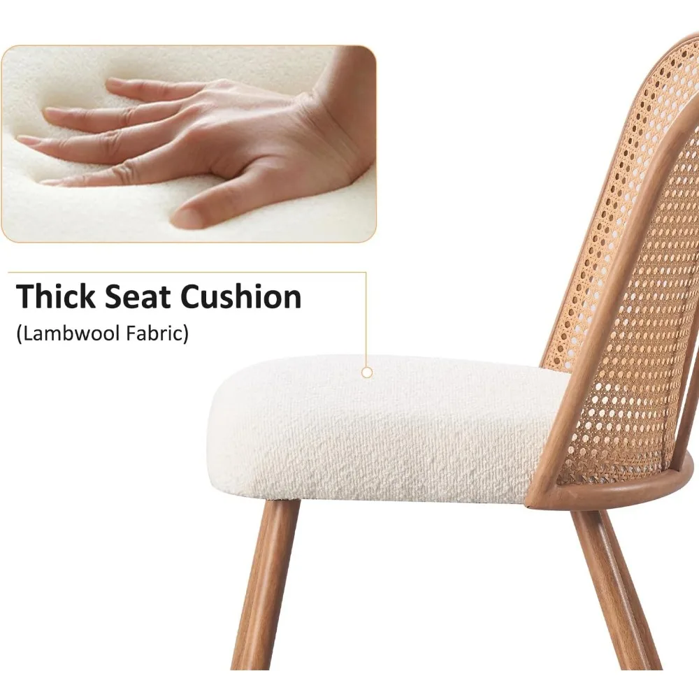 Moderne Rattan-Esszimmerstühle aus der Mitte des Jahrhunderts, 4er-Set, Akzentstühle mit Schmetterlingsrückenlehne, solide Metallbeine für das Esszimmer in der Küche