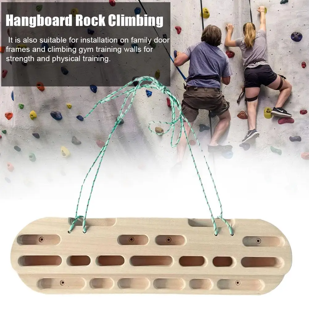 Home Rock Climbing Hangboard Wooden Hand Grip Strengthener Fitness Exerciser Finger Grip Equipment Climbing Training Forear D8S8