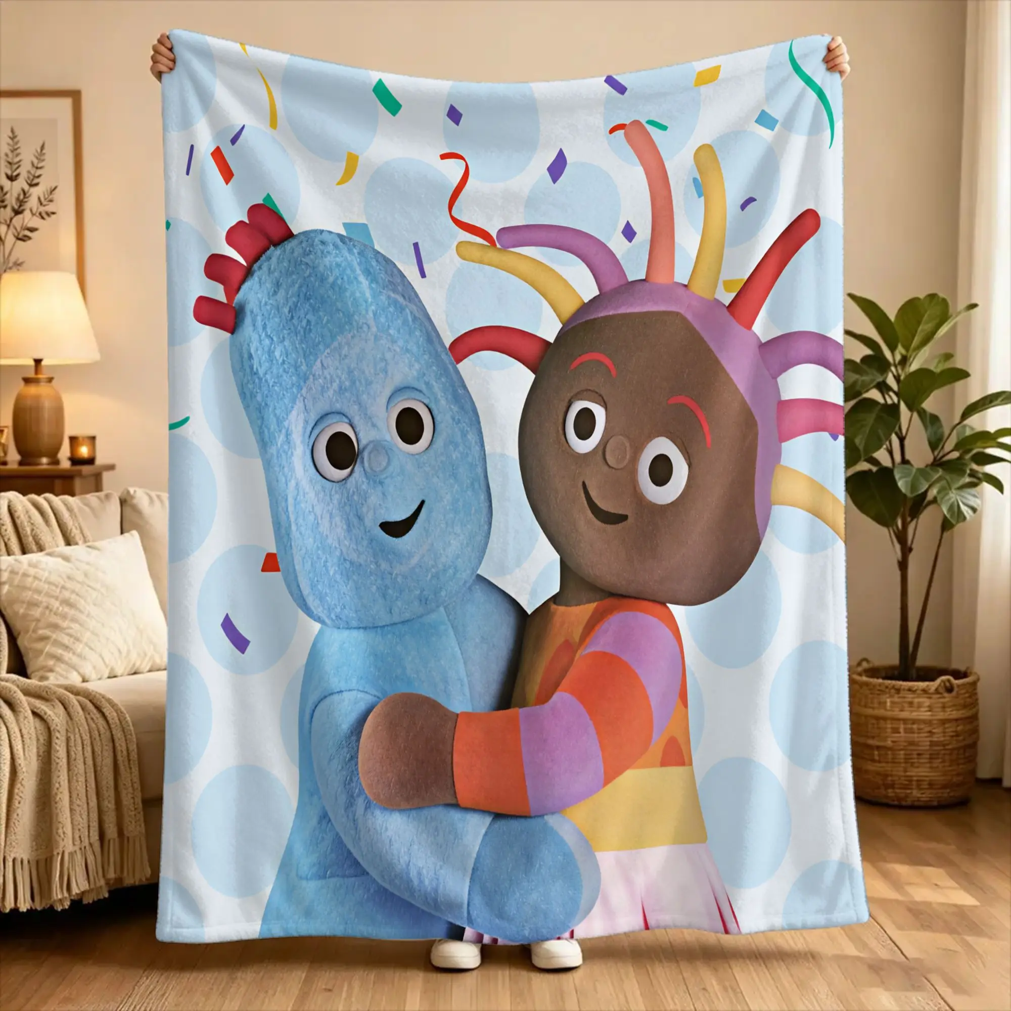 The Haahoos In the night garden Flannel Blanket Warm Throw Blanket for Couch Chair Camping Aesthetic Bedspread Sofa Bed Cover