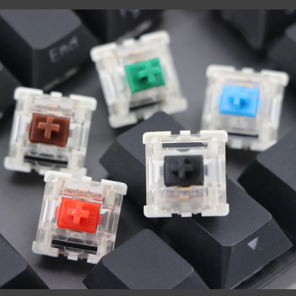 Gateron مفاتيح مصلحة الارصاد الجوية أسود أحمر بني أزرق واضح أخضر أصفر 3 دبابيس Gateron التبديل للوحة المفاتيح الميكانيكية صالح GK61GK64 GH60 dz60