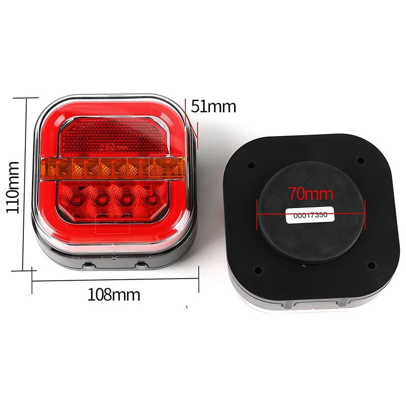 Yuanjoy Magnetic Wireless Trailer Tail Lights 12/24v Led Waterproof Dynamic Rear Lights With 7 Pin Plug For Heavy Truck Bus