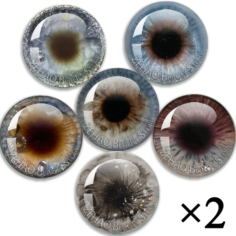 Meteorite Eyes12pcs/set 10MM-40MM Glass Dolls Eye Chip DIY Crafts Eyeballs for Blyth Dolls Drop Glue Eye Pupil Girl Toy EyesGift