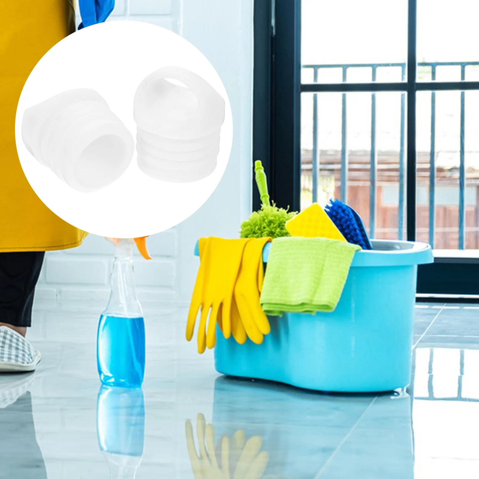

3pcs Mop Bucket Stopper Silicone Rubber Drain Plug Sealing Cap for Water Bucket Fits Most Prevents Overflow Easy