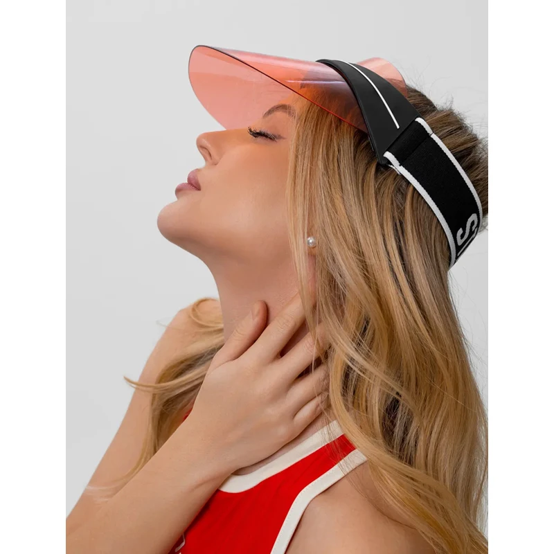 

Summer Jelly PVC Sun Hat Men's and Women's Waterproof Adjustable Travel Running Empty Top Beach Anti-UV Accessory