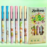 Disney Zootopia Judy Nick Cute Soft-grip Gel Pen Quick-drying Exam Smooth Black Pen Cartoon Student Stationery Prizes