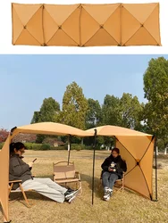 Tenda de acampamento dobrável, escudo à prova de vento, guarda-sol dobrável para parede ao ar livre, grande barraca de acampamento, equipamento de para-brisa