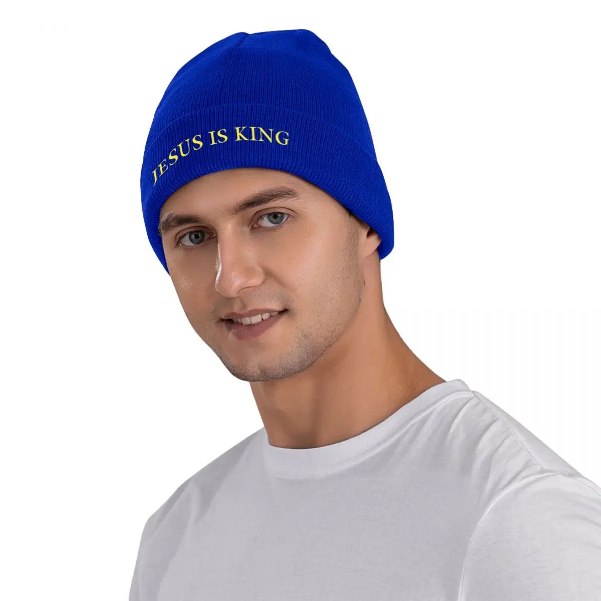 Jesus Is King - Kanye West Bonnet Hats Skullies Beanies Men Women Y2K Cool Elastic Beanie Hats Autumn Winter Gym Pattern Caps