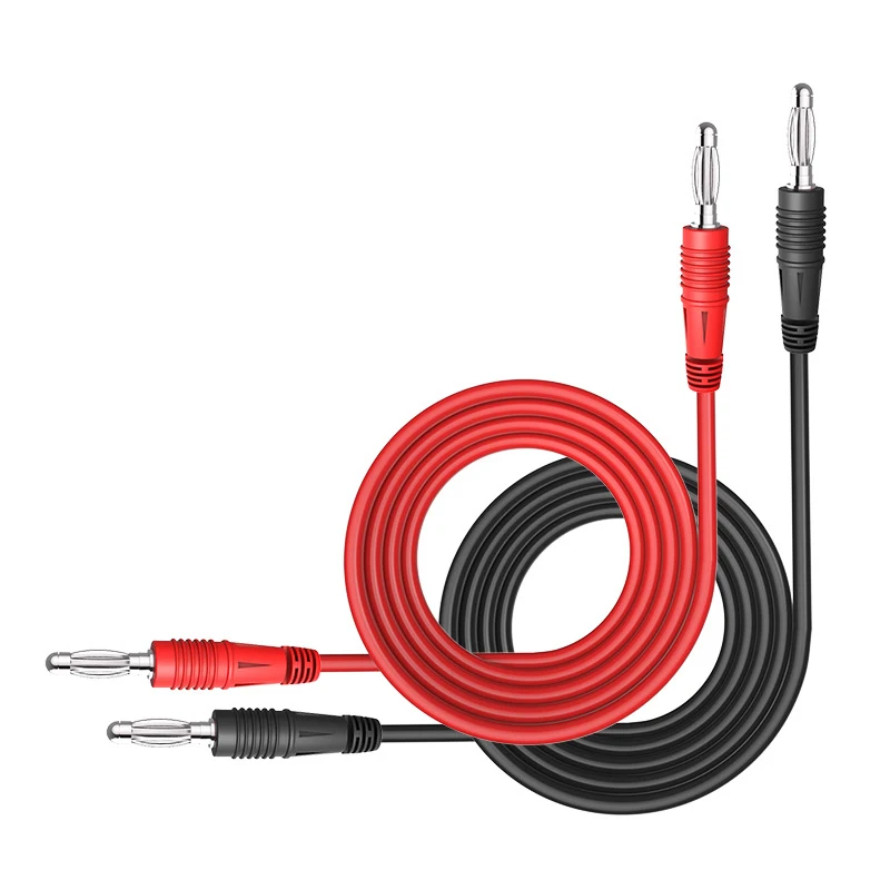 4mm Banana Plugs to Banana Plugs Connector Featuring Copper Cores for High Conductivity PVC Coating for Durability in Lab E2