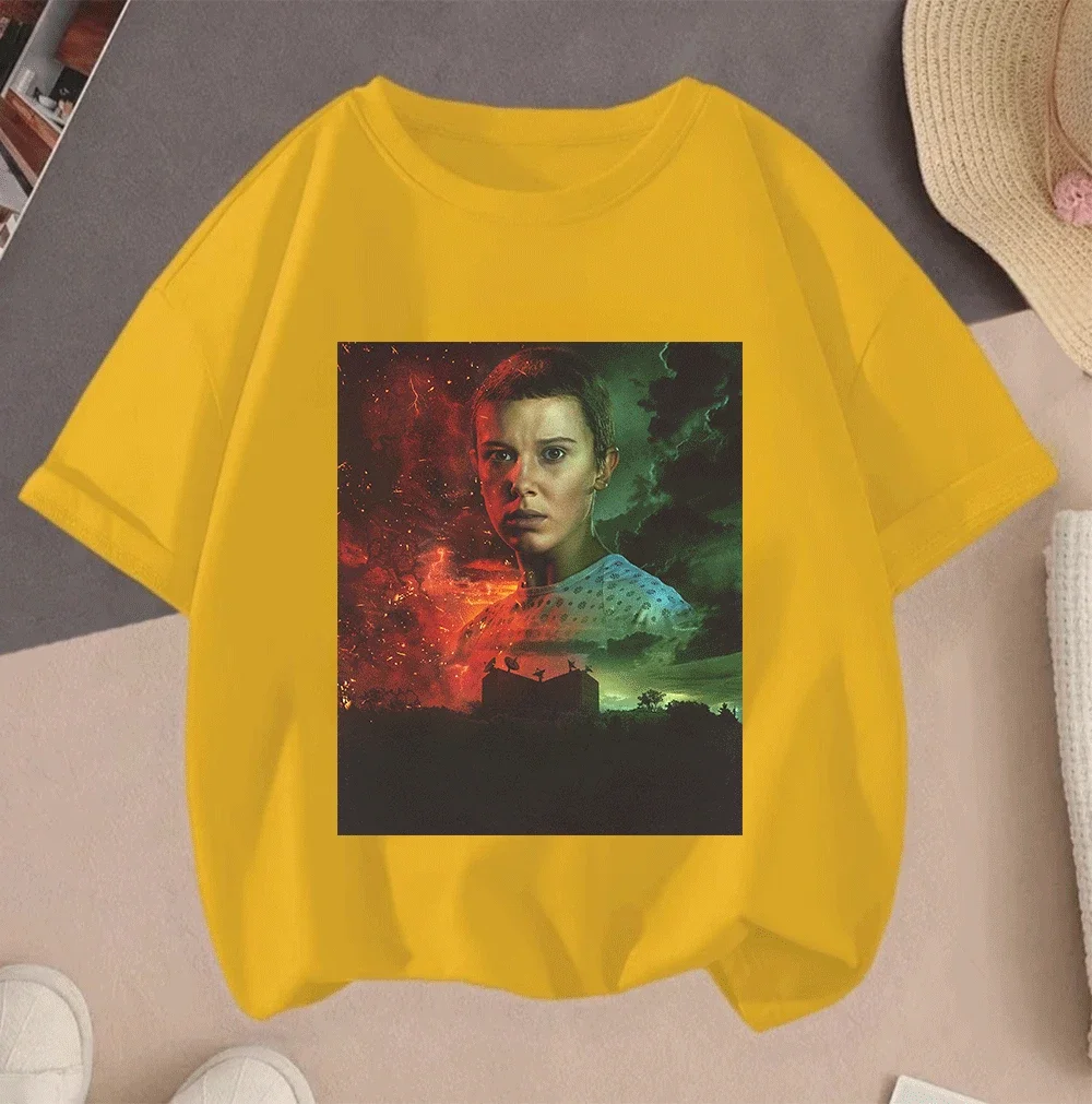 

2026 Teenagers Children Boys Girls Hot Sale Stranger Things Cartoon Casual Summer Short Sleeve 2D Printed T Shirt