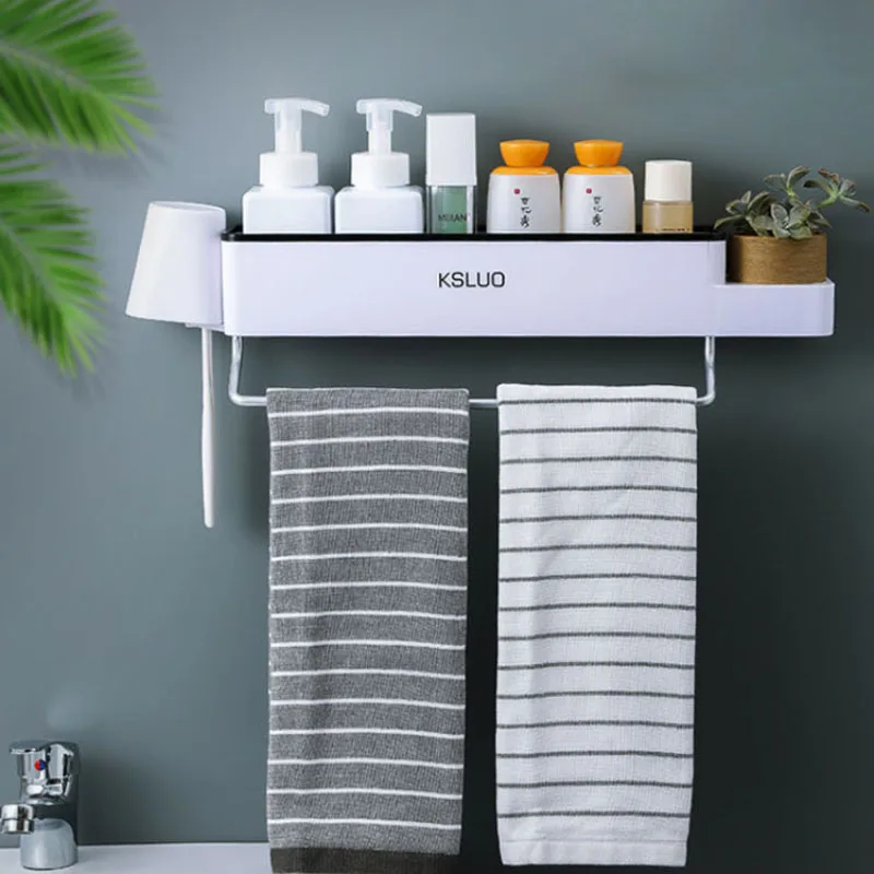 

Multifunction Storage Rack Drainable Shower Shelf For Kitchen Bathroom Wall Towel Rack Organizer Home Bathroom Accessories