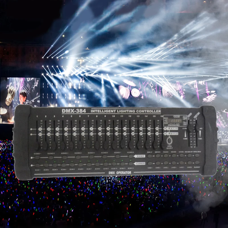 

DMX 384 Console Light Console DMX512/1990 Standard Console Stage Moving Head Light Controller LED Par 3 Pin XRL Console