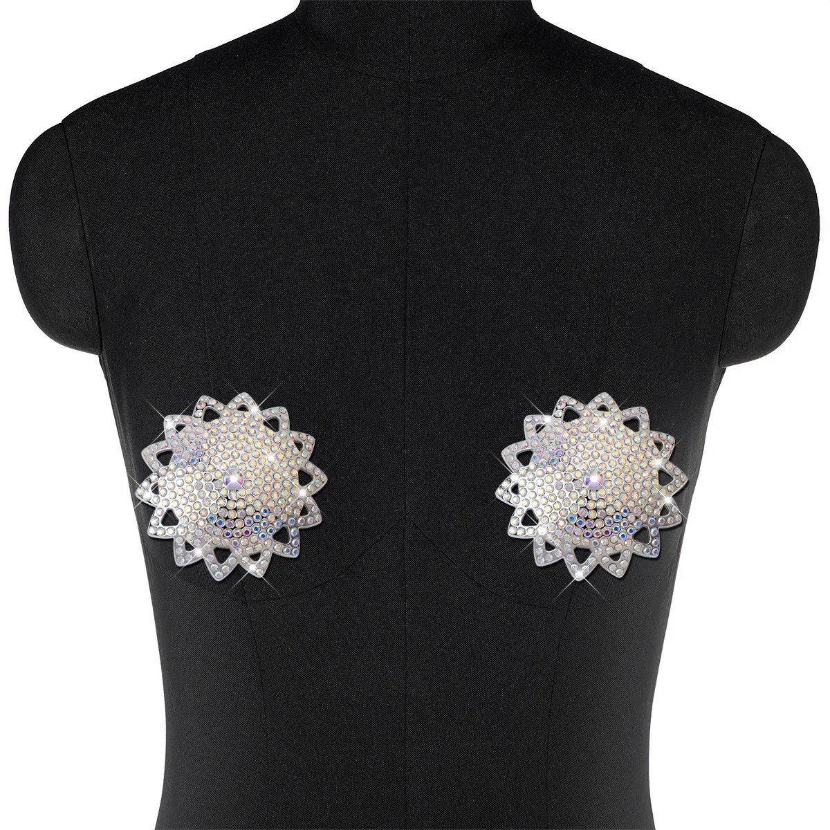 New 1 Pair Resin Rhinestone Nipple Cover Sexy Women Nipple Pasties Breast Protector Self Adhesive Reusable Wear Nipple Stickers