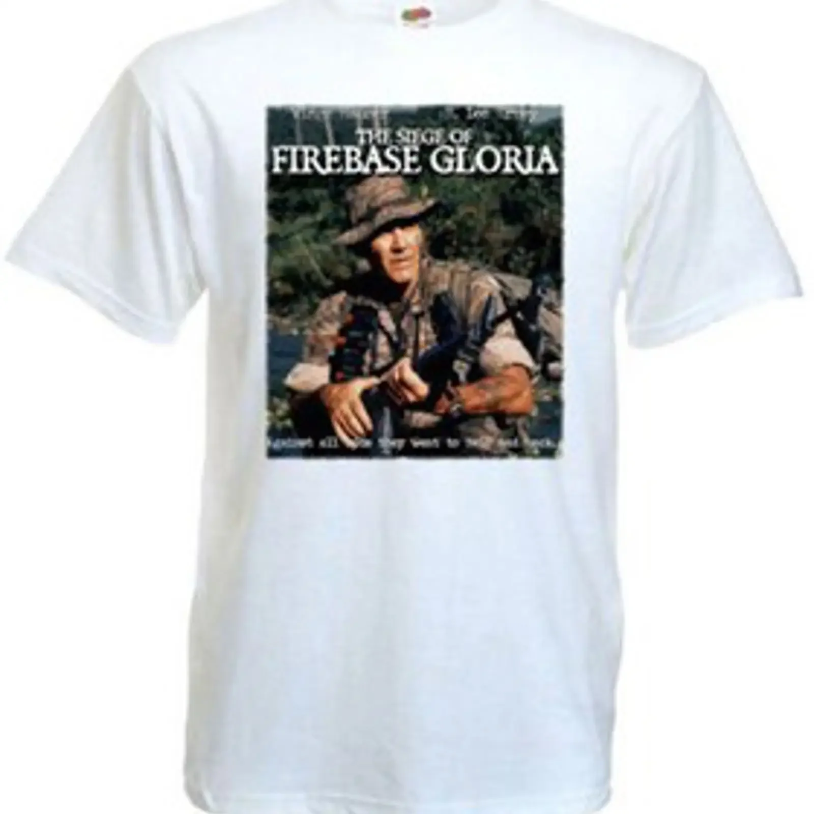 Camiseta The Siege of Firebase Gloria v1 blanca póster de película todas las tallas S 5XL vintage Washed Unisex