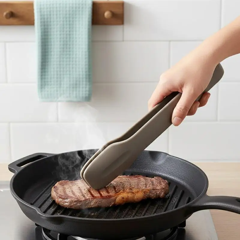 3pcs Plastics Food Tongs NonSlip Cooking Clip Clamp Kitchen BBQ Salad Tool Lightweight Durable for Catering Events
