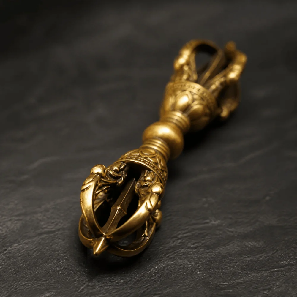 Brass Brass Dorje Vajra Ritual Tool Collection Quality Buddhist Ritual Pestle Fine Craftsmanship Dorje Vajra Decoration