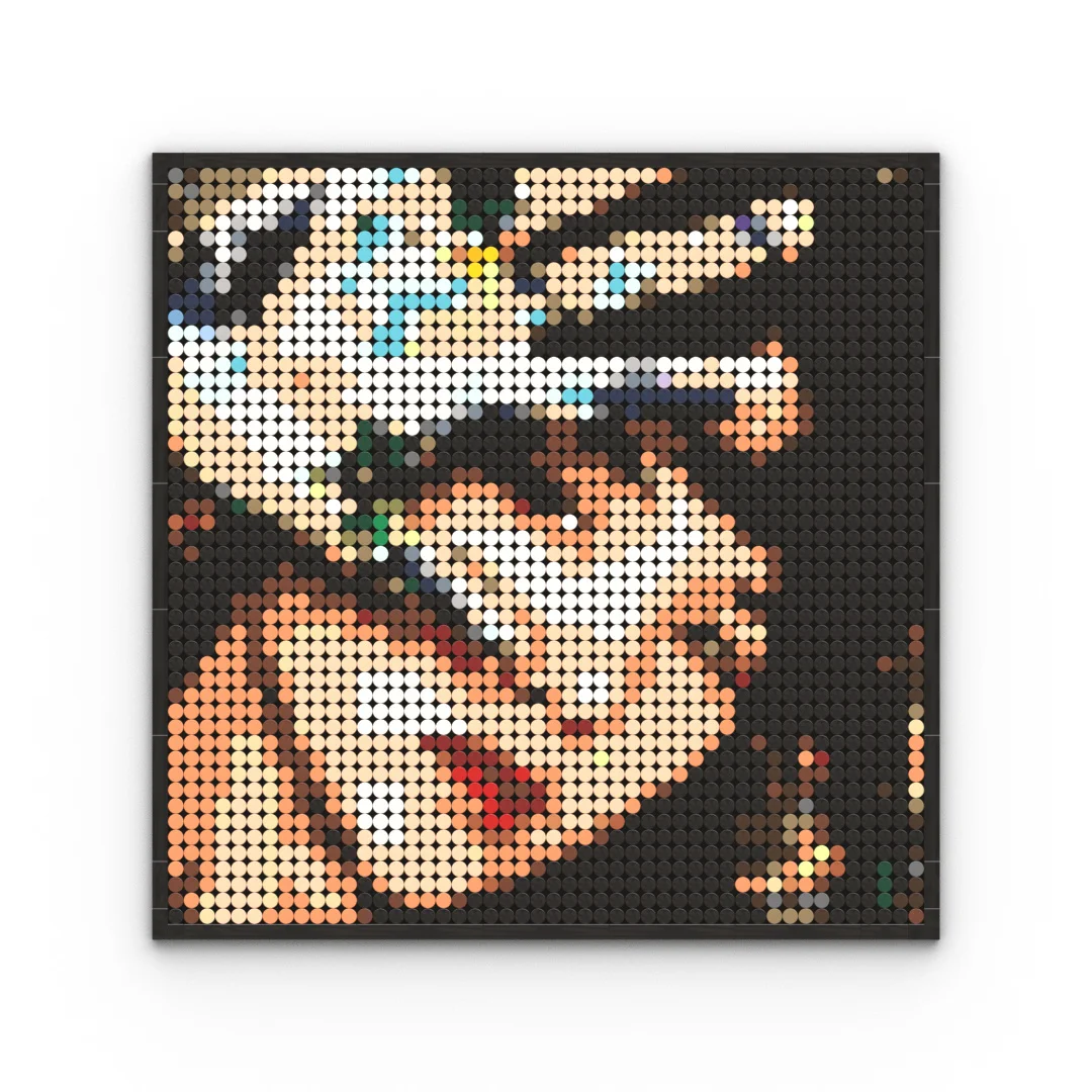 DIY Pixel Art Mosaic Building Blocks Pop Star Portrait Wall Decor Compatible with Major Brands Unique Gift Concert Goers Music