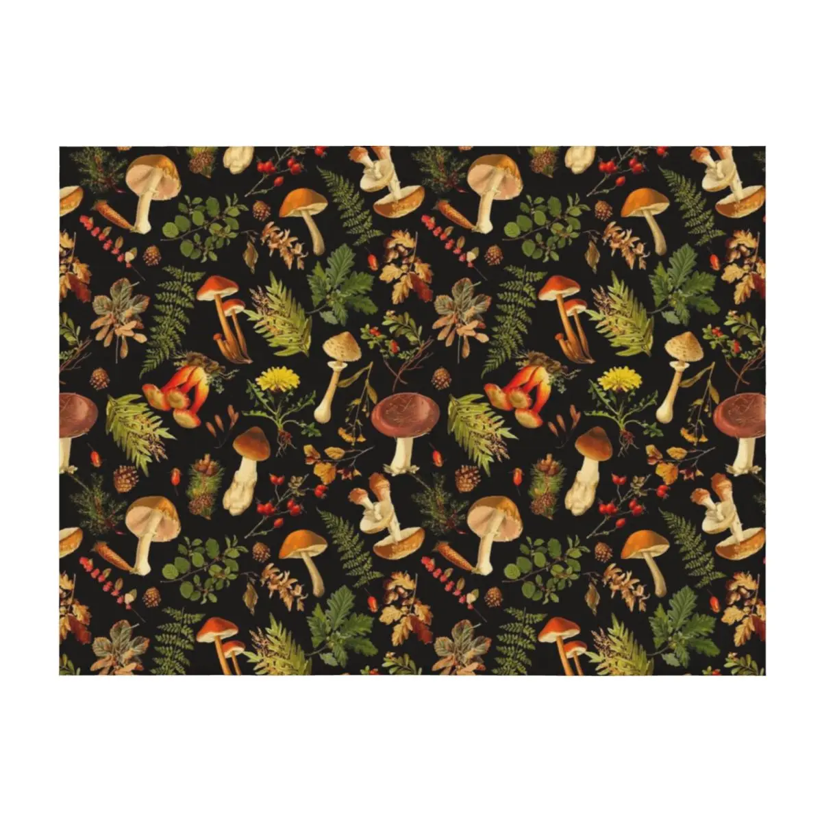 

Thanksgiving Mushrooms Harvest Throw Blanket Blankets For Bed Plush Travel Fashion Sofas Blankets