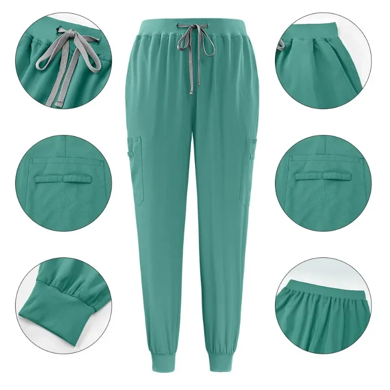 Customizable Medical Scrub Sets Soft Comfortable Jogger Suits V-neck Dental Clinic Nurse Work Clothes Women Surgeon Outfit 42167