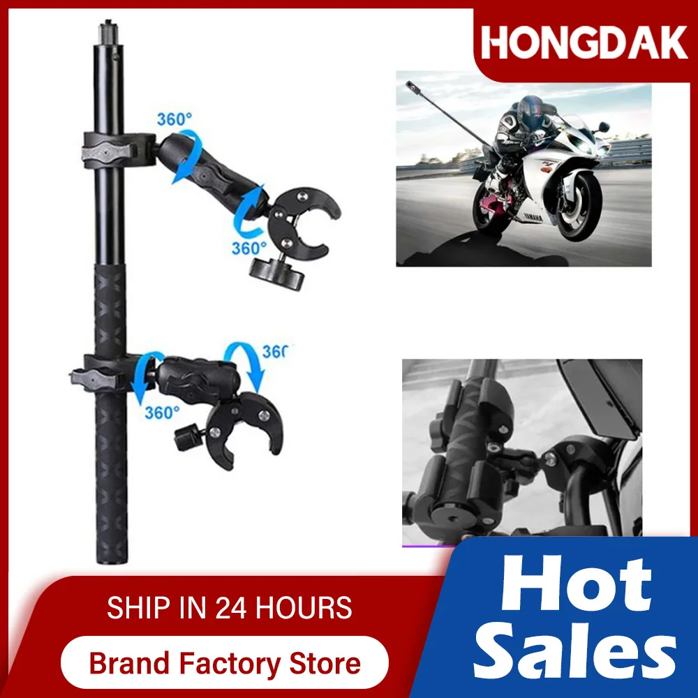 Insta360 One X3 X2 Motorcycle Invisible Selfie Stick Bicycle Monopod Handlebar Bracket for GoPro 11 10 Action Camera Accessory