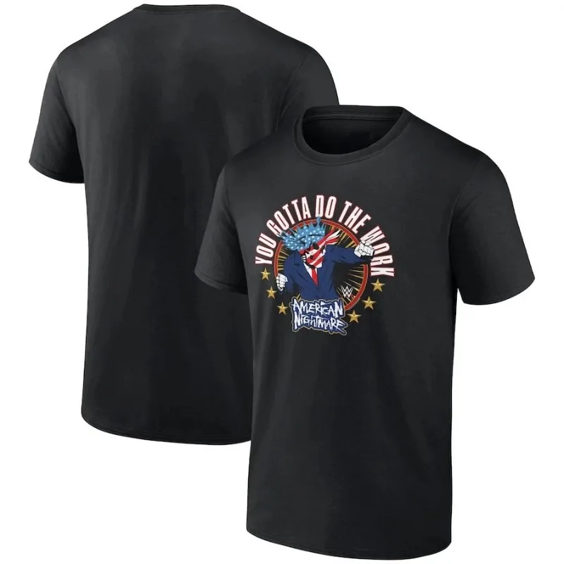 2024 Summer CM Punk T Shirt Wrestling Tshirt Vintage Cotton Boxing Champion Gym Cotton Clothes Training Tee Tops Fashion