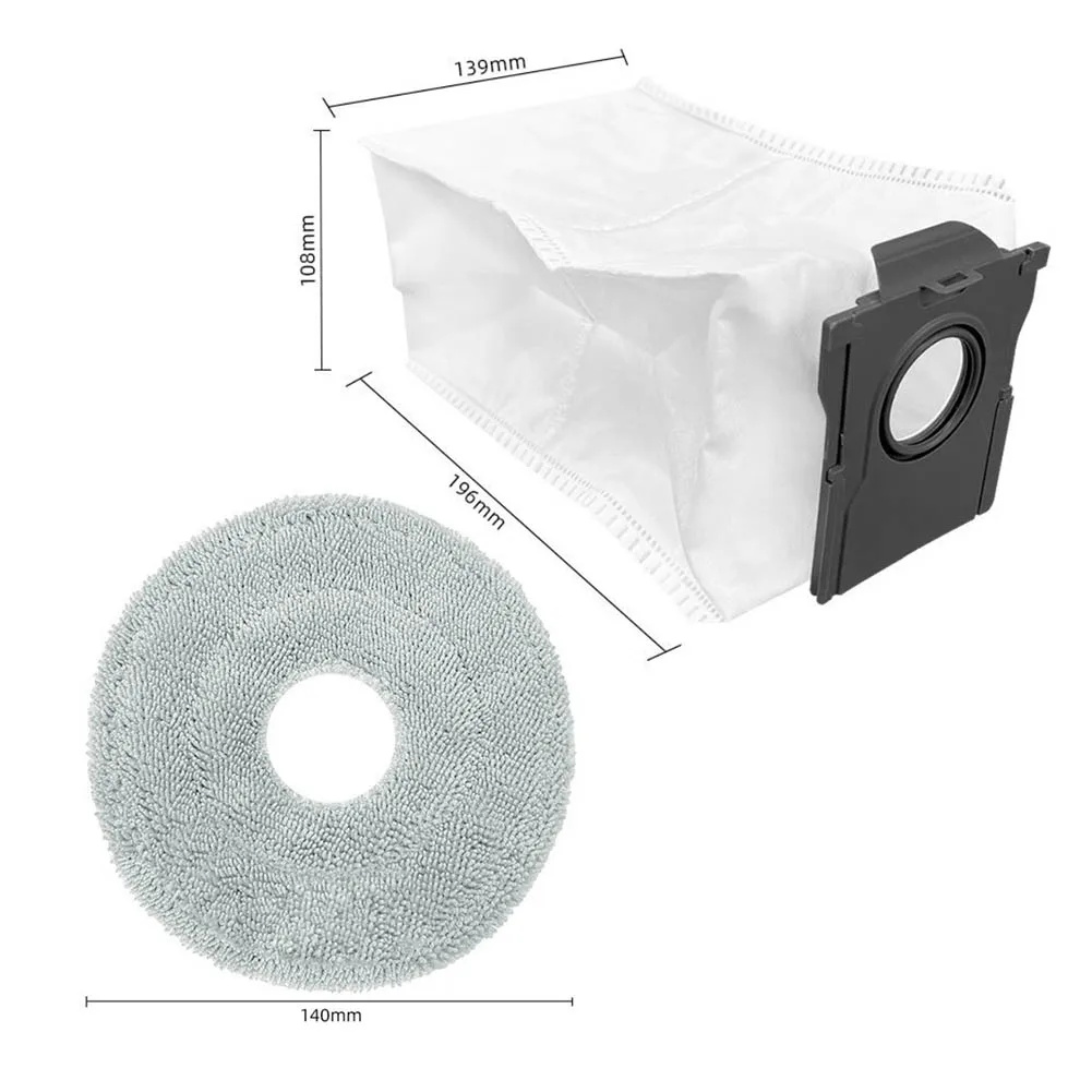 Replacement Mop Pads And Dust Bag Set For Conga X100 For X100 For X-Treme Vacuums Sweeper Machine Accessories Sweeping Parts