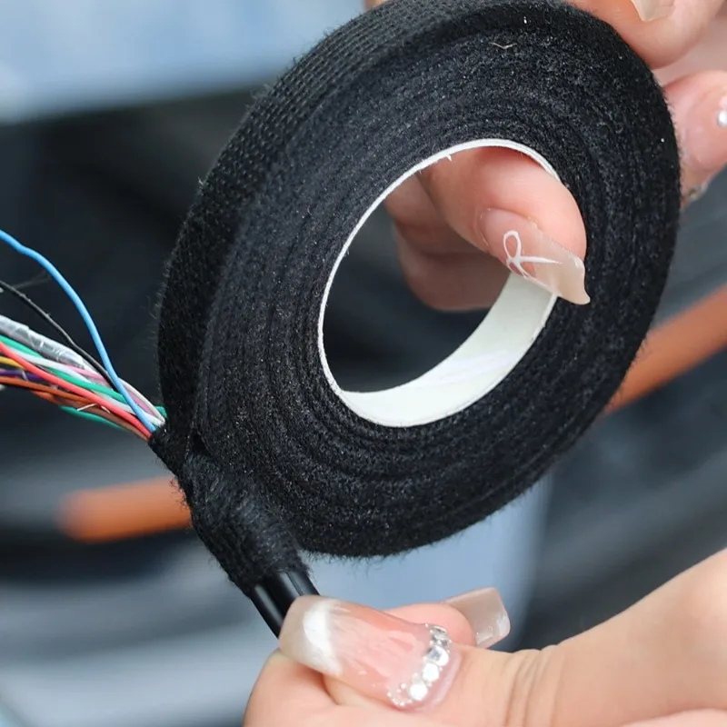 Automotive Cloth Wire Harness Tape Heat Resistance Waterproof Insulating Electrical Tape Black Self Adhesive Fabric Tape