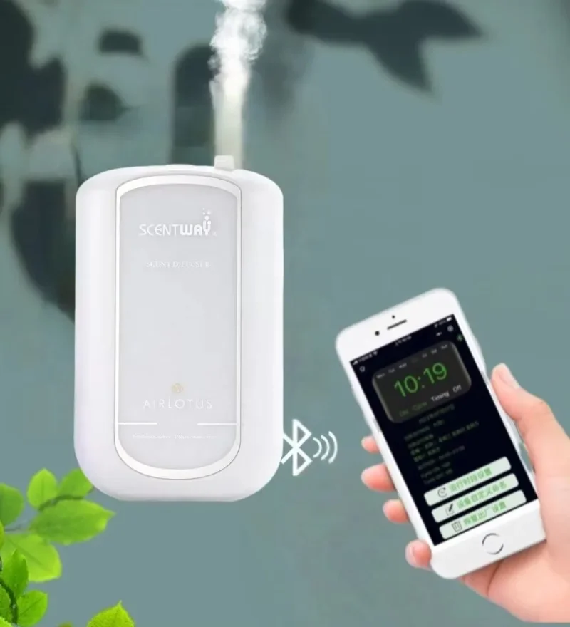 Mini Essential Oil Diffuser Bluetooth/wifi APP Control Wall Mounted Fragrance Aroma Diffuser 100ml Scent Machine Hotel Home