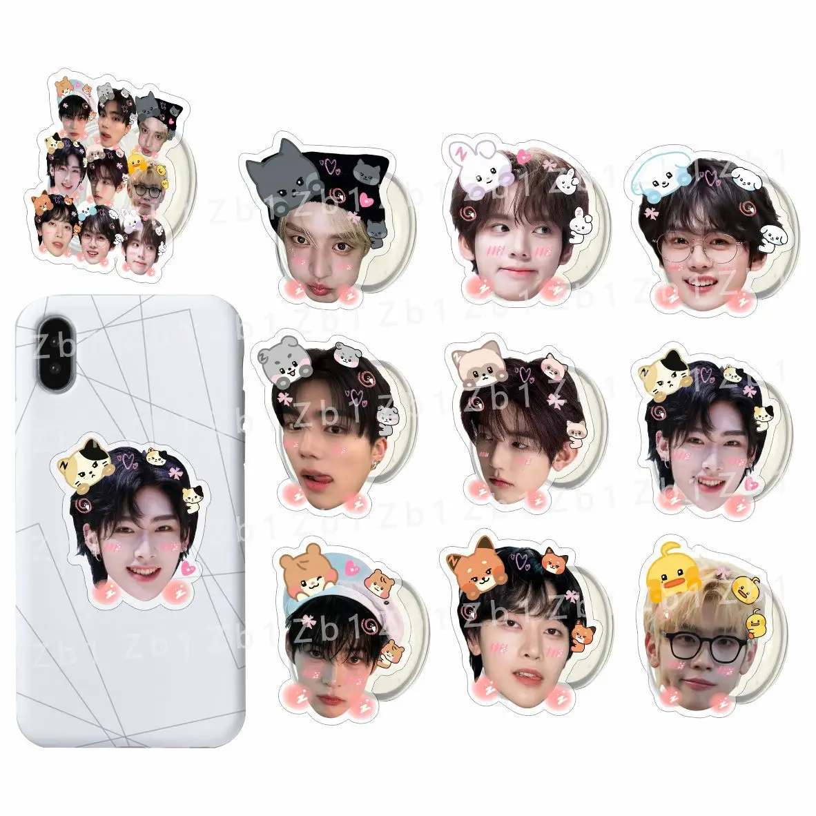 KPOP ZB1 حامل هاتف أكريليك Zeroni كارتون SMARTTOK ZhangHao ريكي ZEROBASEONE YuJin MATTHEW HANBIN هدايا المشجعين