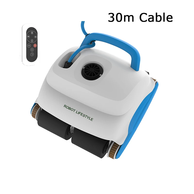 Robot Swimming Pool Cleaner 70um Intelligent Robotic Vacuum Cleaner 15m / 30m Floating Cable Smart Clean Wall Stair Tiles PVC