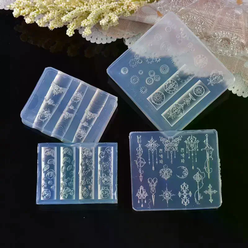 Piece Kawaii Butterfly Wing Silicone Nails Mold Reusable Templates Stamping 3D DIY Design Nail Art Parts Decorations Tools 1