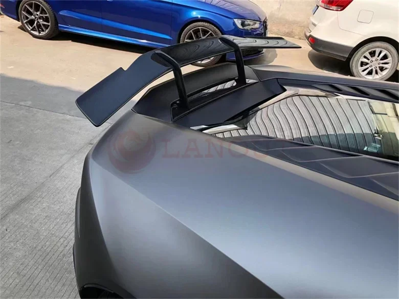 CARBON FIBER REAR WING TRUNK LIP TAIL WITH FLAP SPOILER For Lamborghini Huracan LP580 LP610 EVO 2014-2021 Novi GT Style