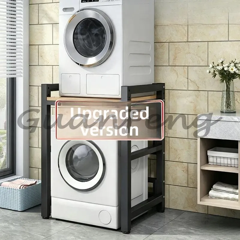 Multifunctional Floor-to-Ceiling Washing Machine Rack, Upper Tumble Dryer Storage Rack for Balcony & Bathroom Household Use
