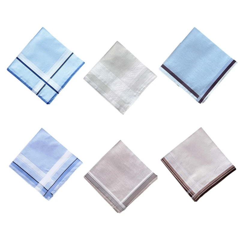 

Pocket Handkerchief for Wedding Party Striped Hankies for Husband Dad Grandfathe 066C