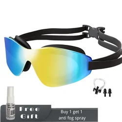 Rimless Polarized Swimming Goggles with Case,antifog Spray Swim Glasses, for Adult Men Women Youth
