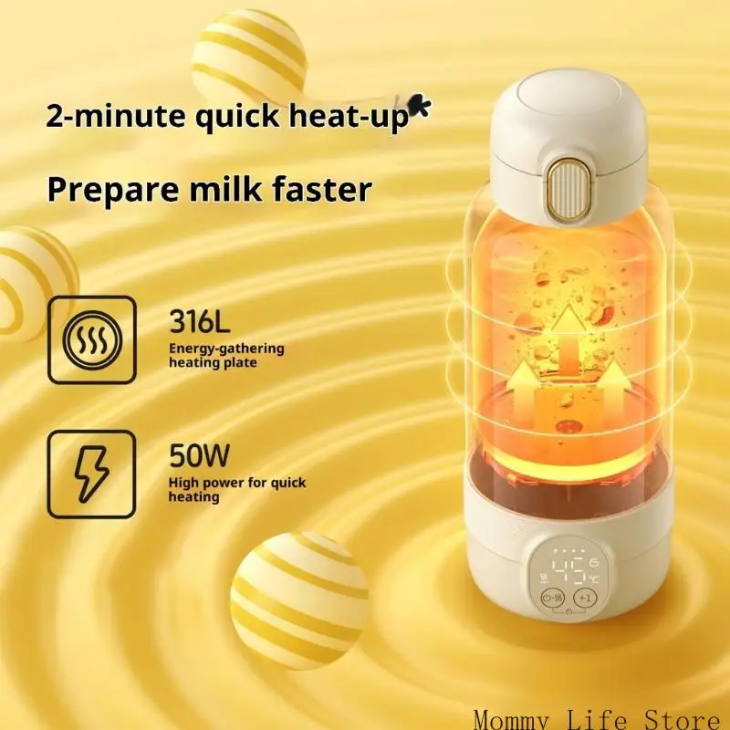 جهاز تسخين زجاجات الأطفال المحمول من الفولاذ المقاوم للصدأ بسعة 500 مل من النوع C للشحن #5