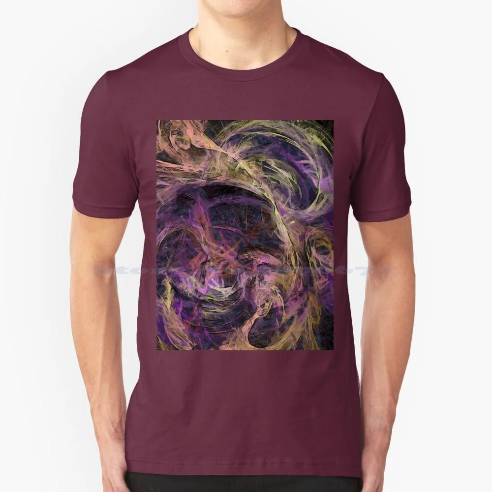 Q Phenomena T Shirt 100% Cotton Tee Abstract Colorful Fluid Organic Brilliance Science Energy Motion