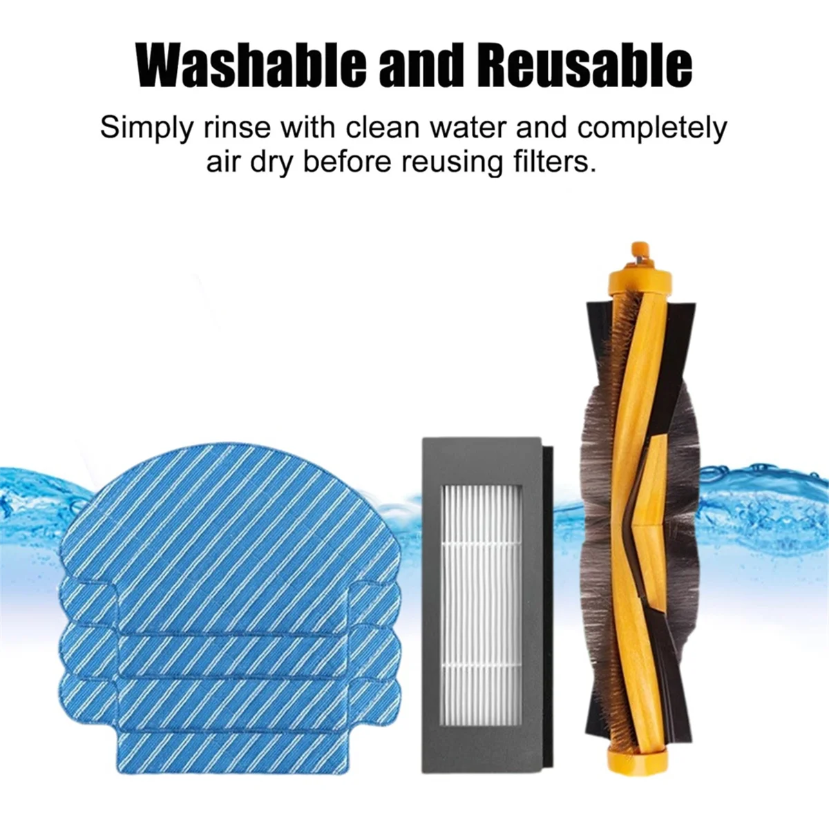 A20M 12 шт. основная боковая щетка, фильтр и набор тряпок для швабры для DD33 35 56, аксессуары для пылесоса, запасные части
