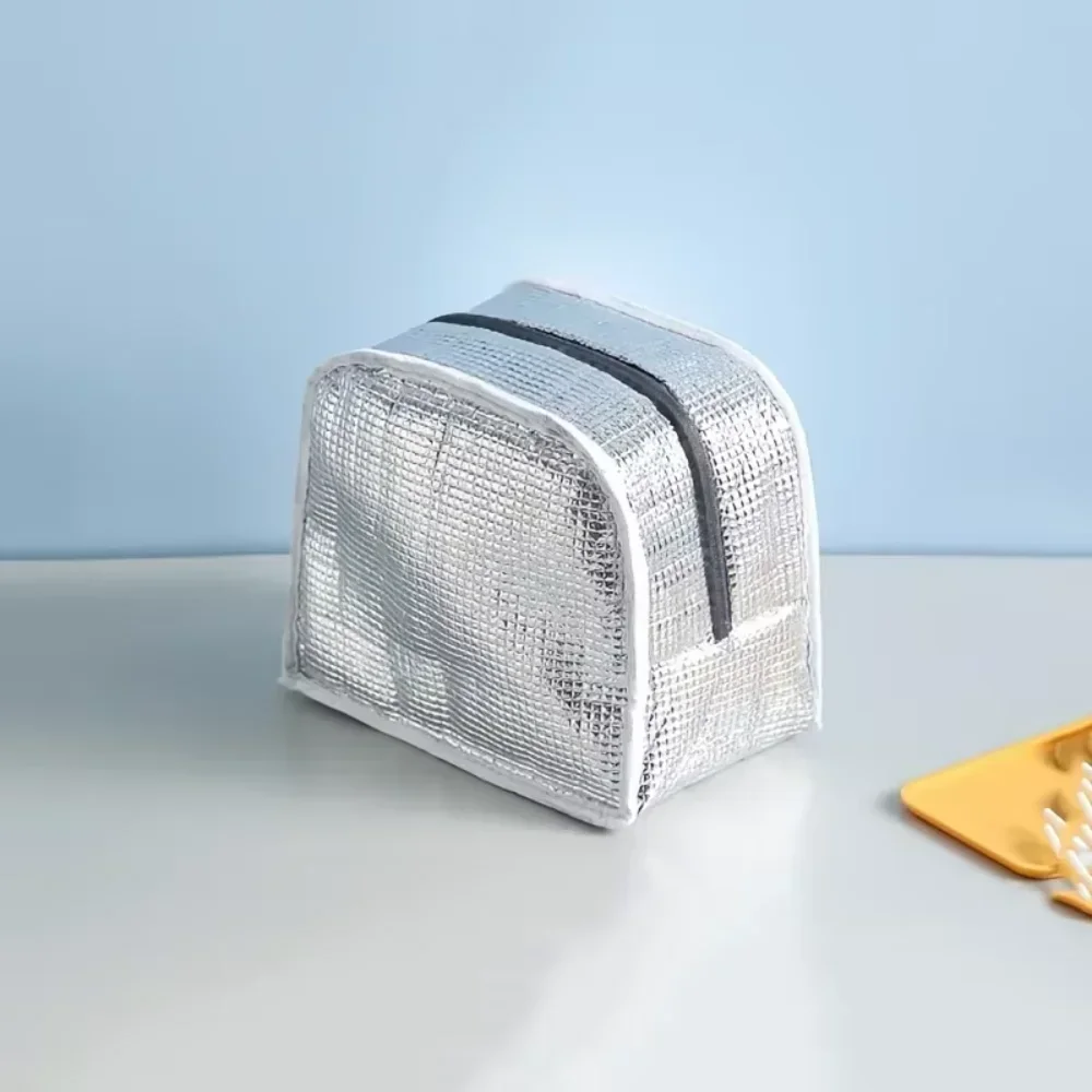 1× Checkerboard Insulated Lunch Bag Waterproof Bento Box Tote Thermal Food Container Bag for Work Picnic Travel with Side Pocket