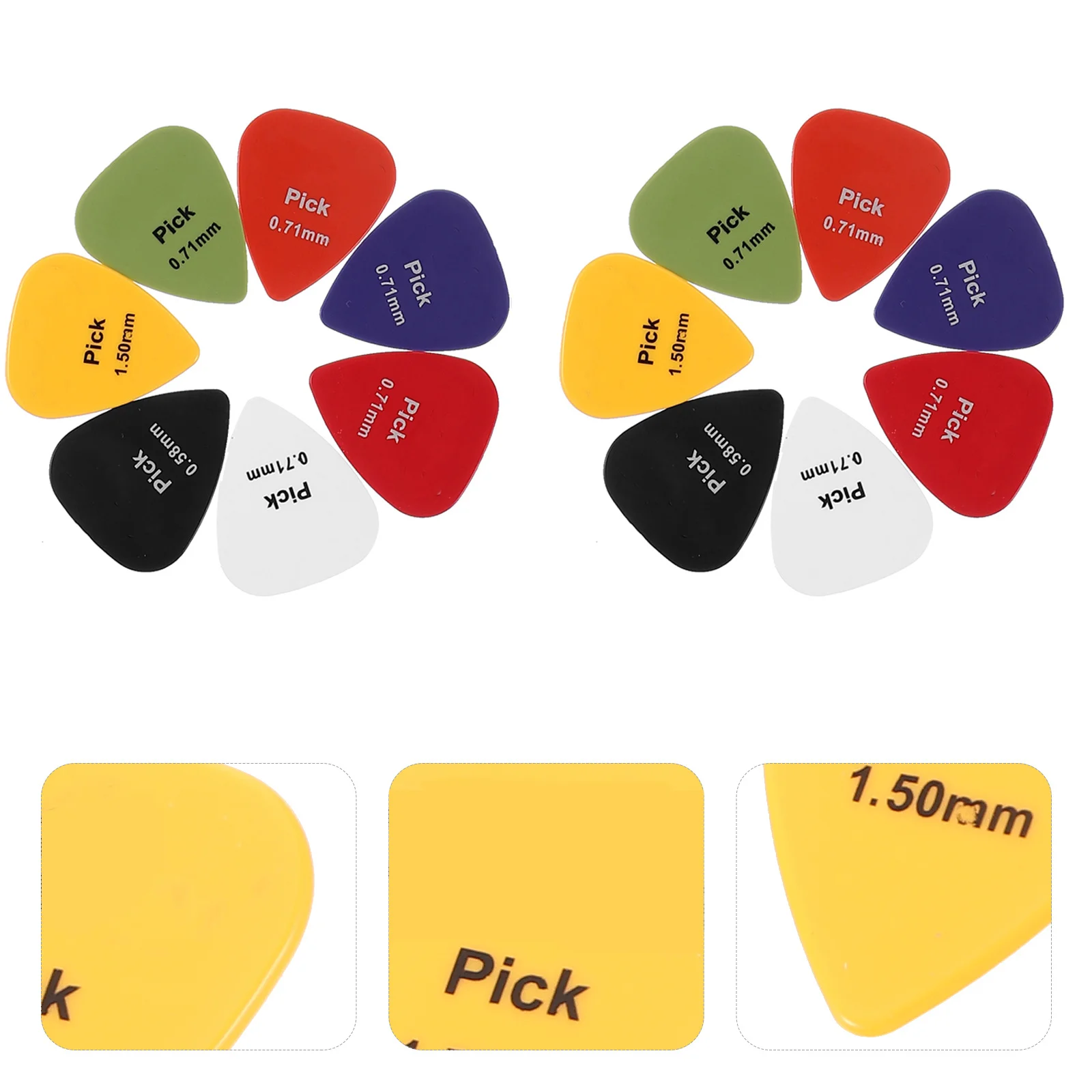 

50pcs Picks Small Triangle Thick Picks For Electric Acoustic Bass Guitar Ukulele Bulk Variety Pack Guitar Accessories Kit